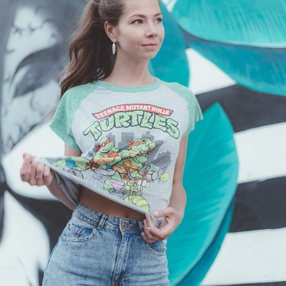 7 For $25 Cute Gym Crop Top TMNT Ninja Turtles